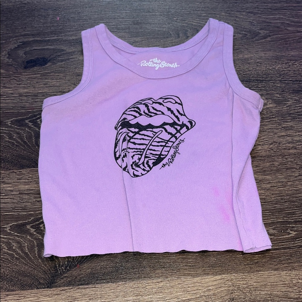 The Rolling Stones Kids Lavender Tank Top